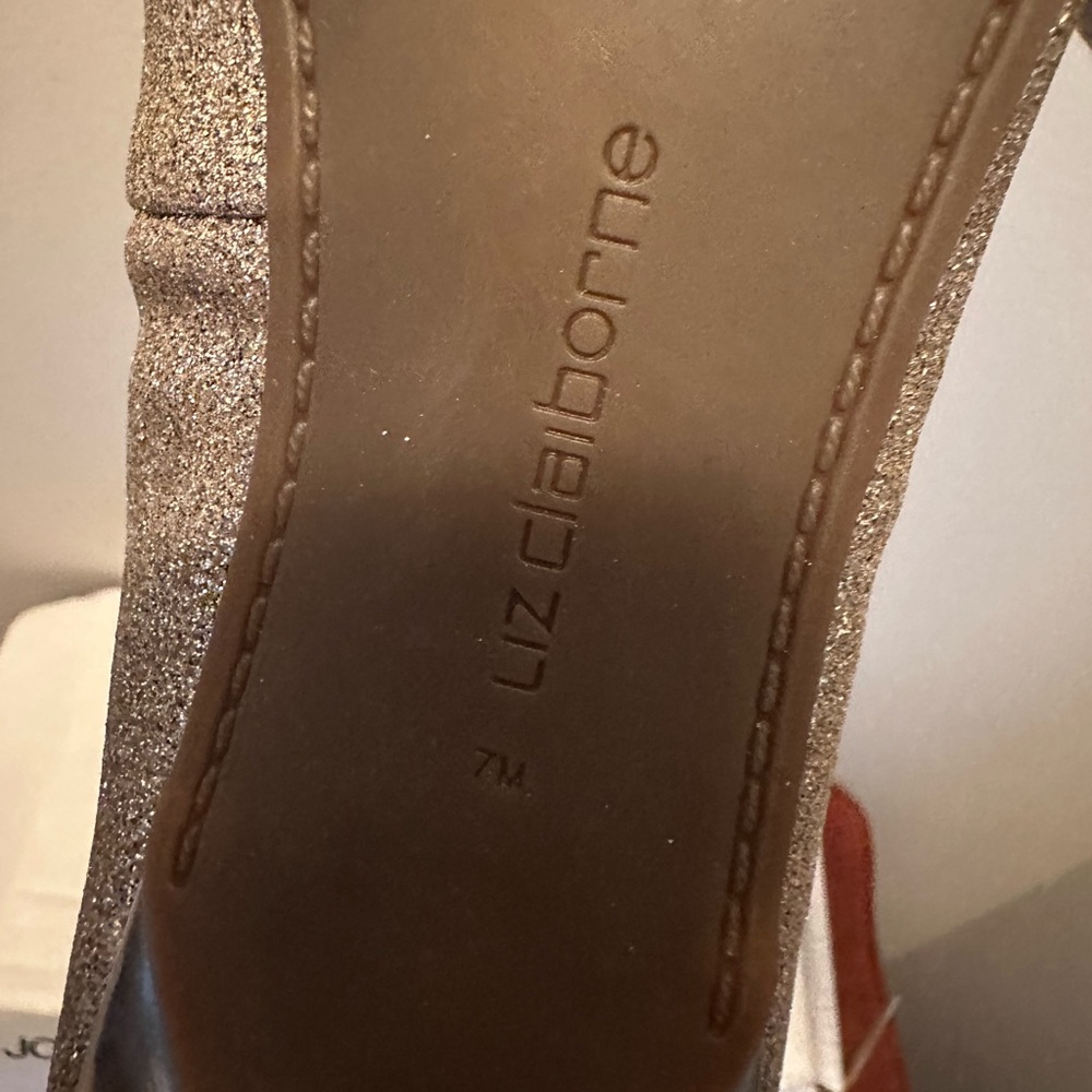 🎓NWT Liz Claiborne Women's Sparkling Silver Heeled Boots - Picture 11 of 11